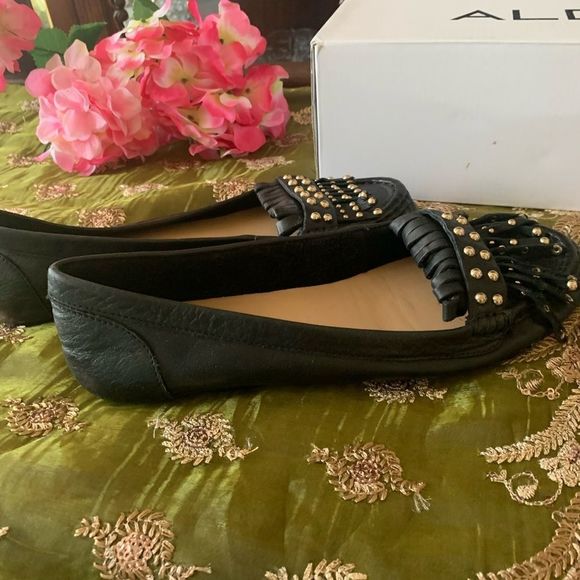 Aldo Black Studded Flats - Picture 6 of 11